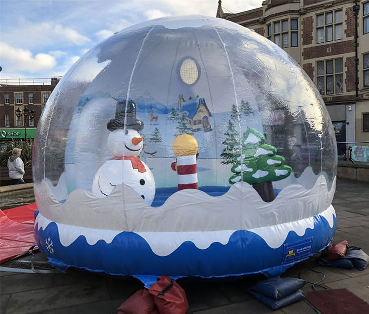 Backyard Christmas Decoration Photo Booth giant inflatable snow globe holiday inflatables snow globe inflatable bounce house