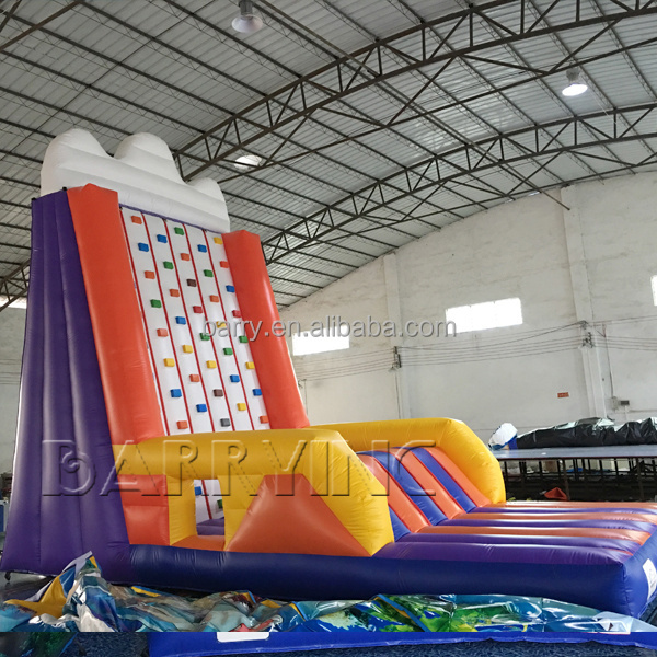 China outdoor playground latest craze inflatable rock climbing wall price for kids and adult