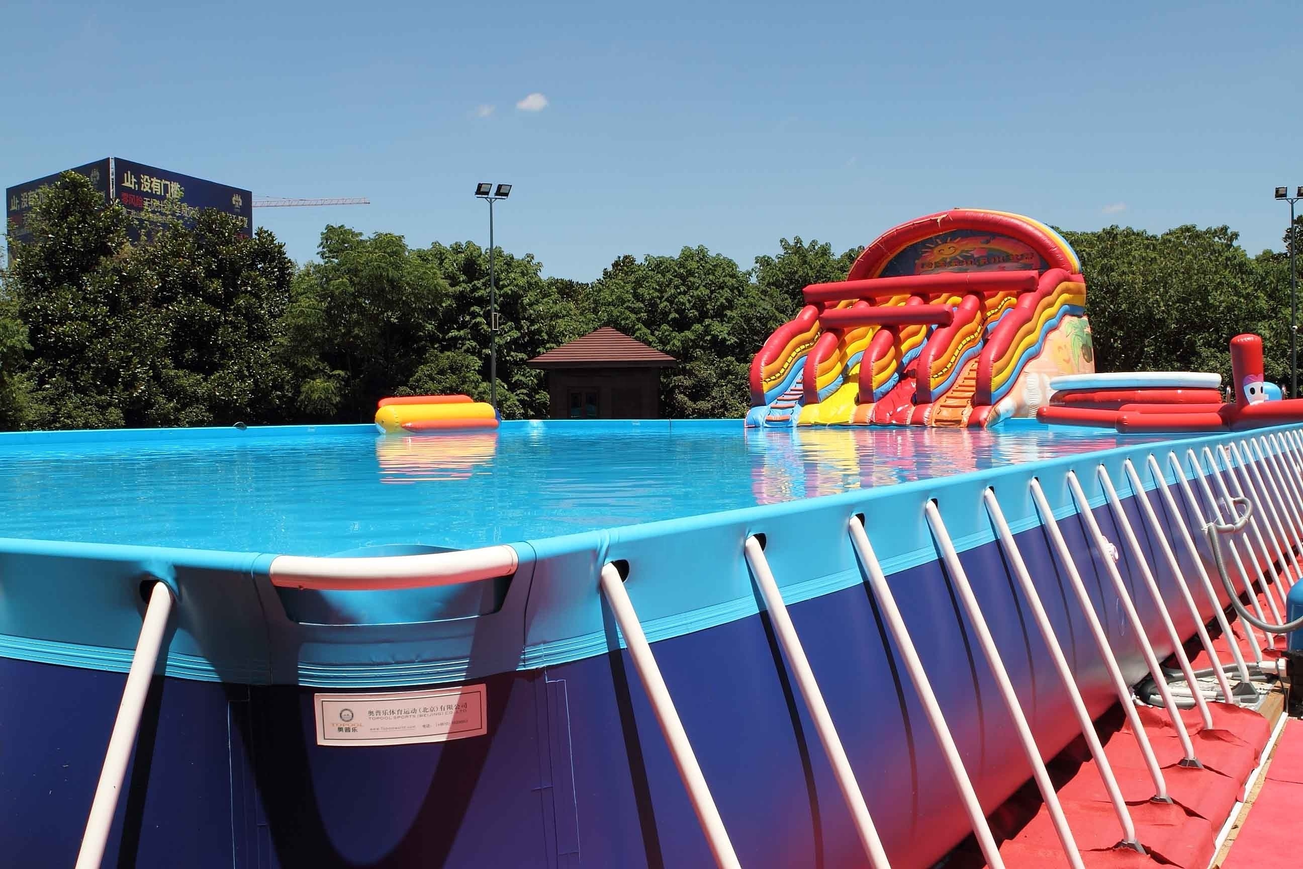 Best selling china shipping container swimming pool with strong PVC for summer amusement park