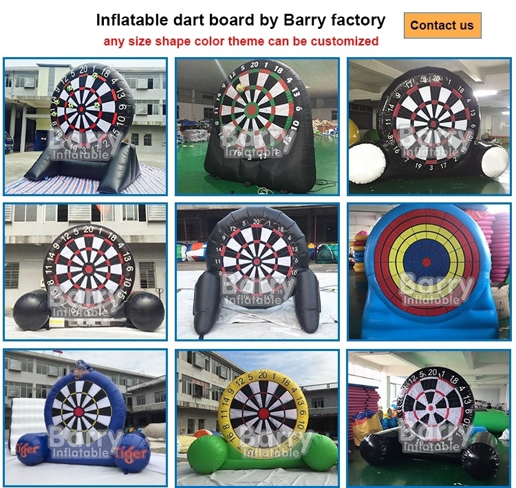 Outdoor Kick Darts Soccer Inflatable Football Soccer Golf Dart Board Inflatable Football Dart Game with Sticky Balls