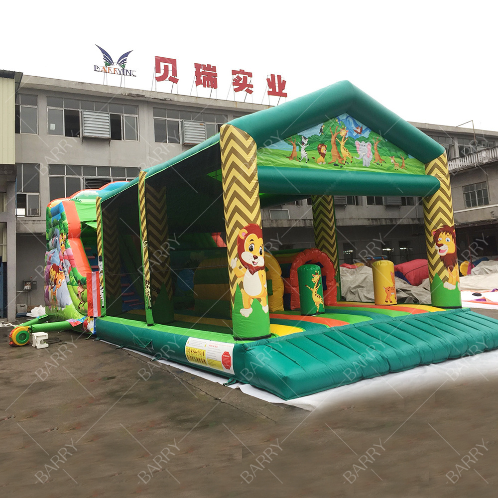 Hot  outdoor Inflatable playground , Inflatable amusement park with printing