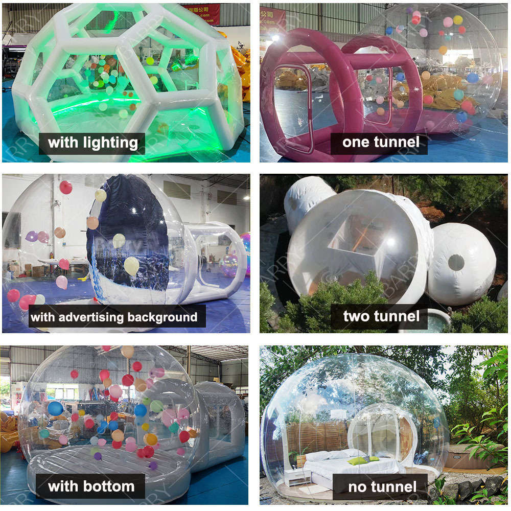 Party rental bubble balloon house with tunnel inflatable bubble balloons bounce house balloon bubble dome house