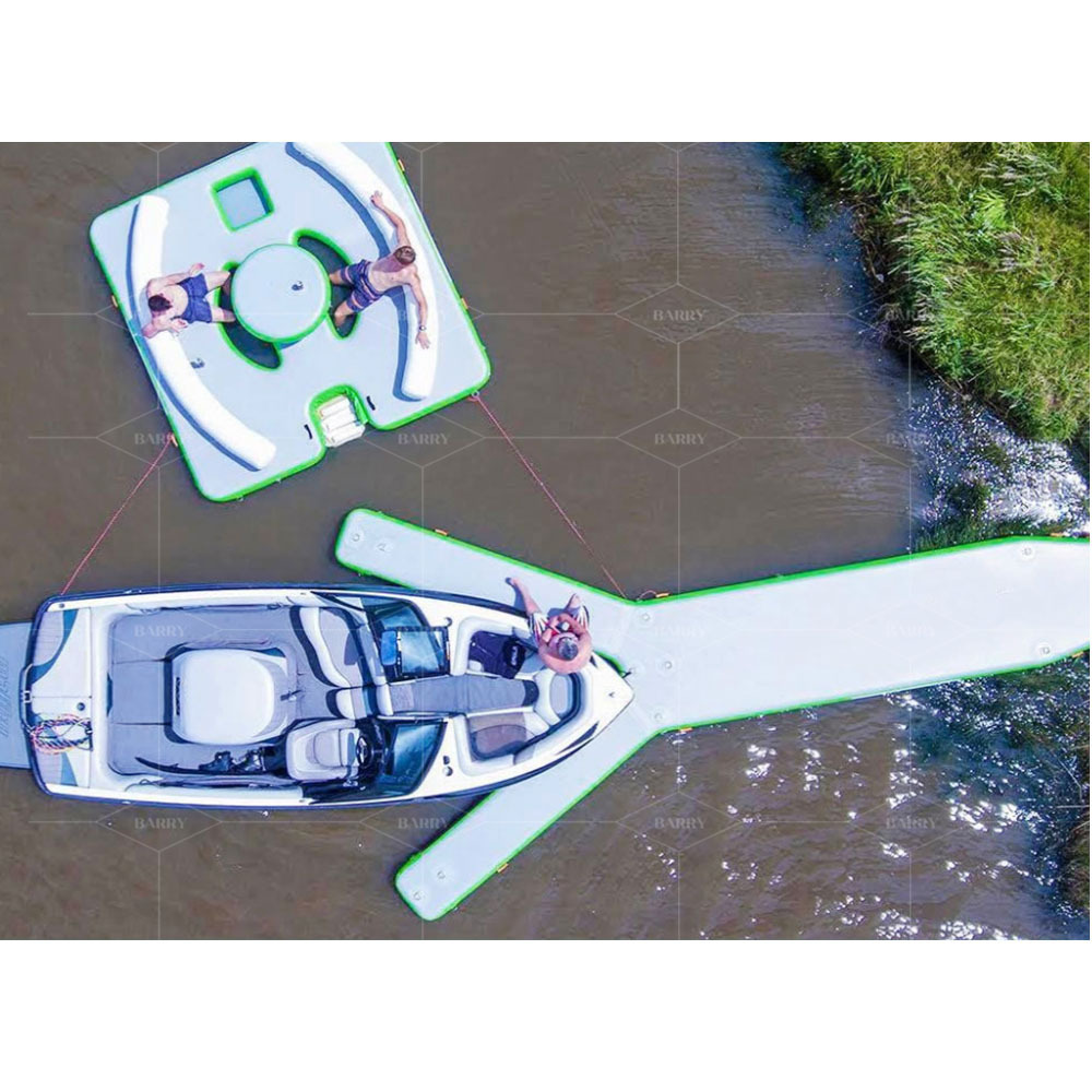 For Boat And Yacht Parking Drop Stitch Inflatable Y Pontoon Yacht Floating Swim Water Platform Dock Jet Ski  Inflatable Y Dock