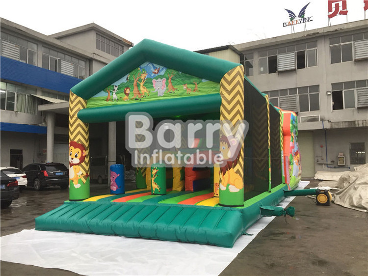 Hot  outdoor Inflatable playground , Inflatable amusement park with printing