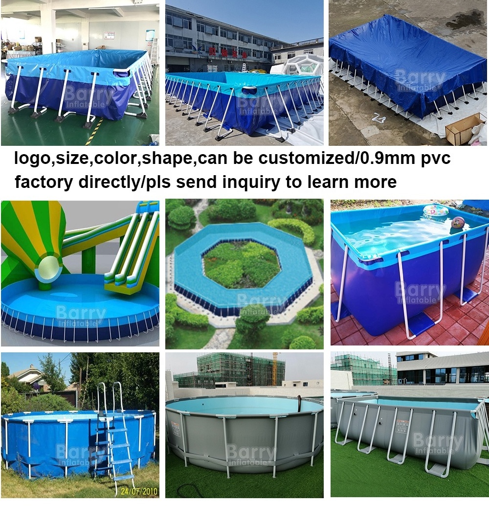 Stainless steel movable pool swimming Above Ground Pools Outdoor Inflatable Metal Frame