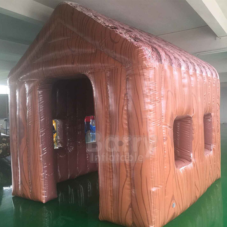 Factory price small inflatable house tent , inflatable log cabin tent ...