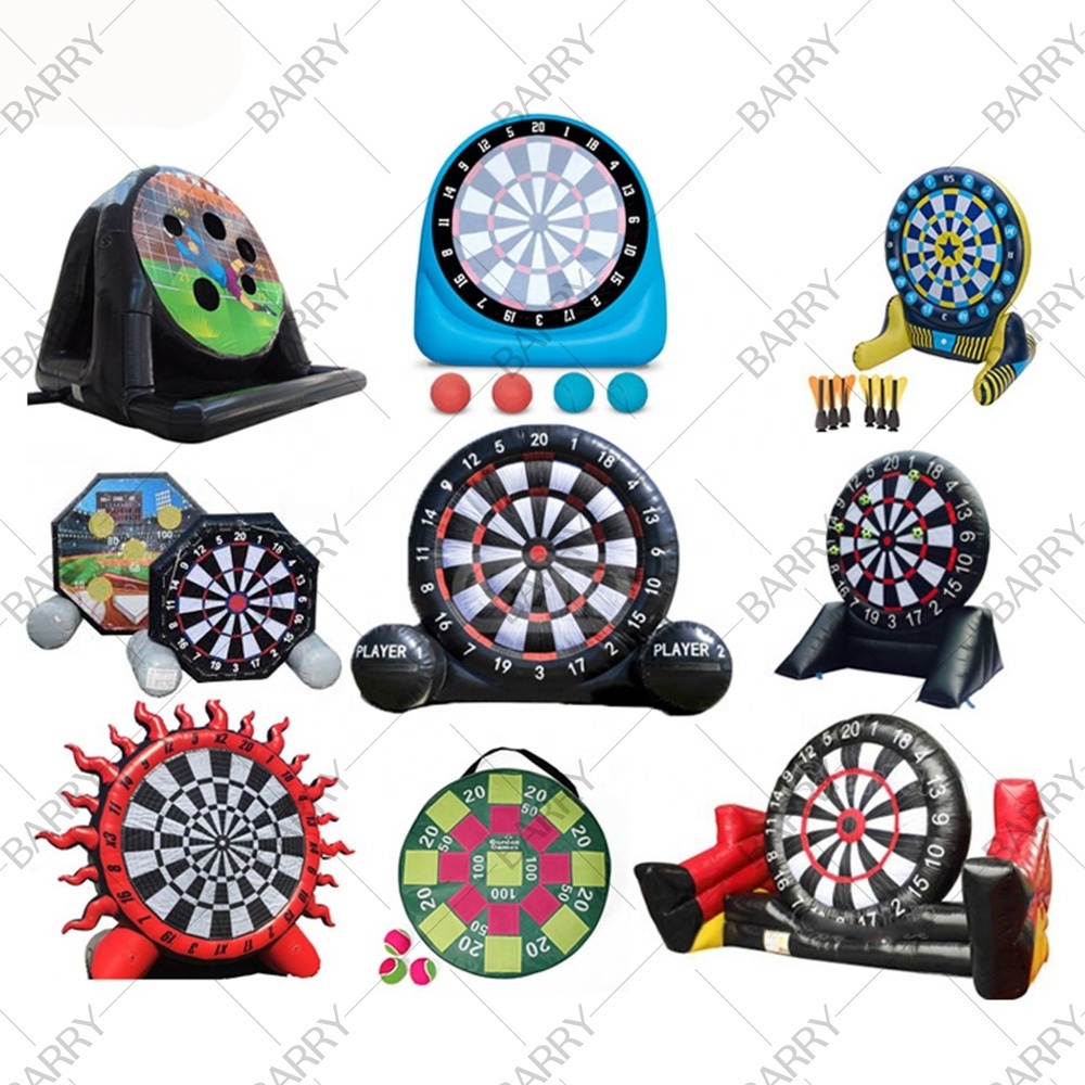 Outdoor Kick Darts Soccer Inflatable Football Soccer Golf Dart Board Inflatable Football Dart Game with Sticky Balls