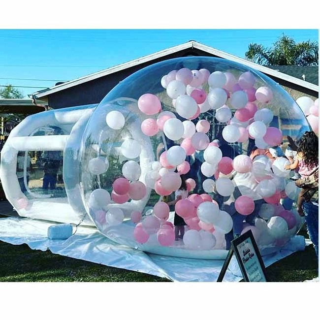 Party rental bubble balloon house with tunnel inflatable bubble balloons bounce house balloon bubble dome house