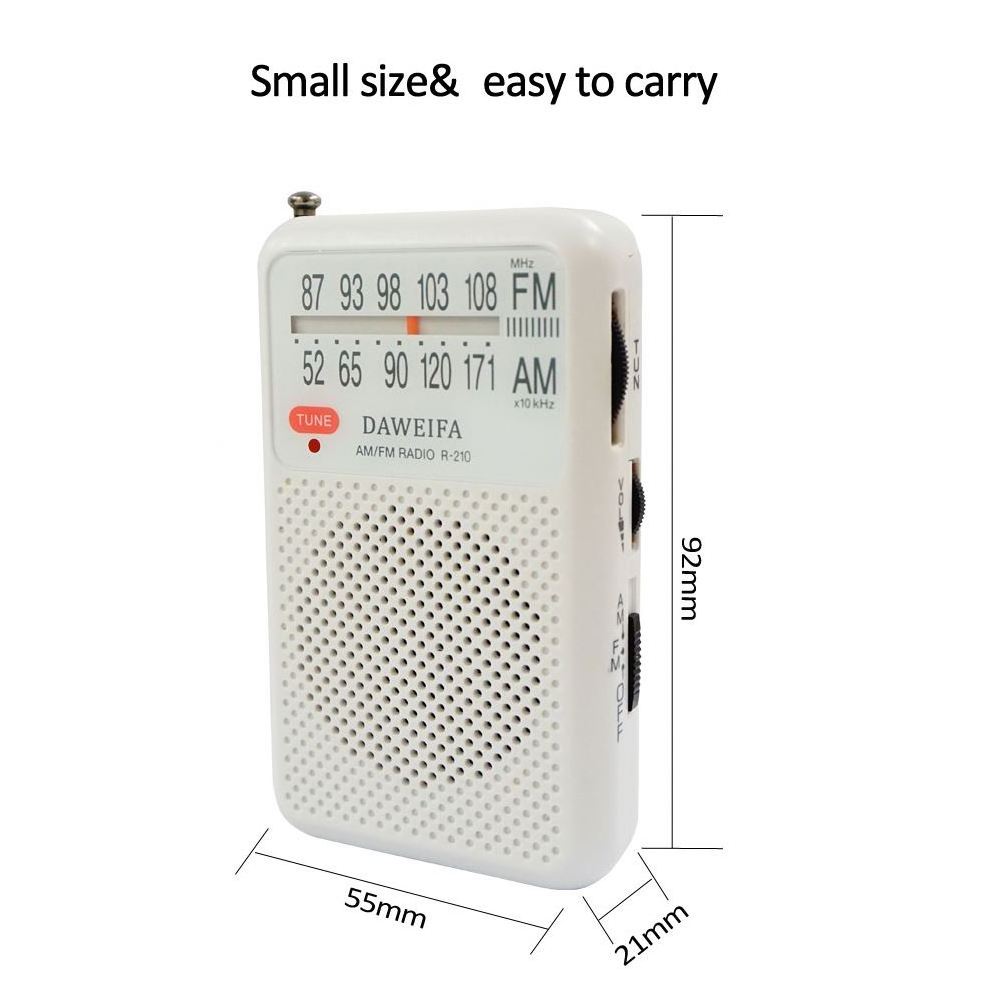 Factory price Long Lasting Battery Operated World Pocket  Radio Portable AM FM Radio Receiver For Sale