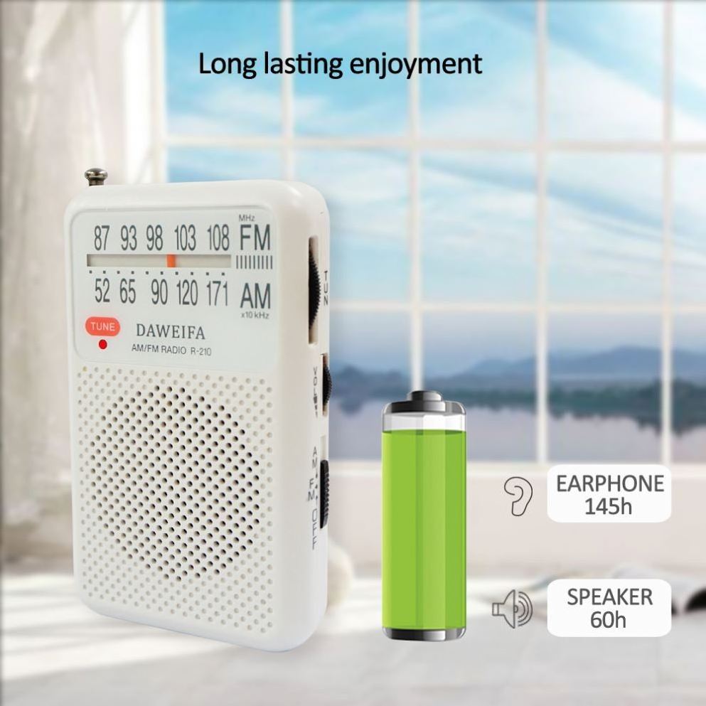 Factory price Long Lasting Battery Operated World Pocket  Radio Portable AM FM Radio Receiver For Sale