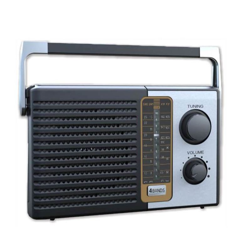 Factory price 2024 Large Tuning Knob Bt Speaker Battery Operated Ac Power Am Fm Portable Radio With Best Reception