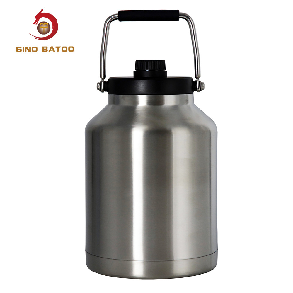 Unique Insulated Stainless Steel Beer Growler 1 Gallon Water Bottle Sports Bottle