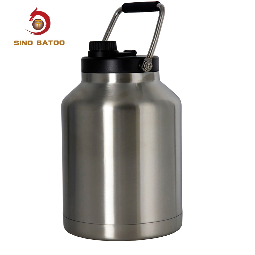 Unique Insulated Stainless Steel Beer Growler 1 Gallon Water Bottle Sports Bottle