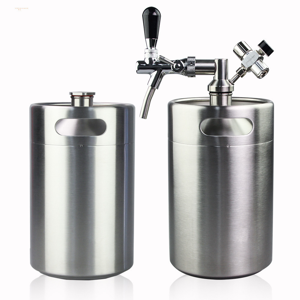 self contained portable beer keg barril 5 l beer growler tap