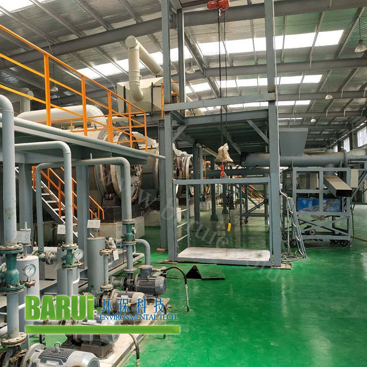 PLC automatic control plant used tire recycling machine small scale pyrolysis for recycling rubbers plastics