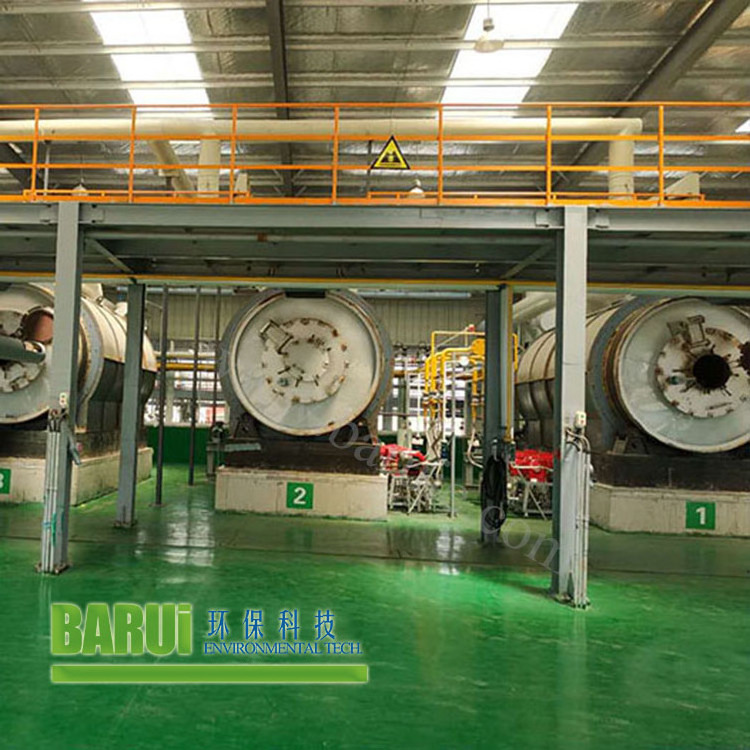 PLC automatic control plant used tire recycling machine small scale pyrolysis for recycling rubbers plastics