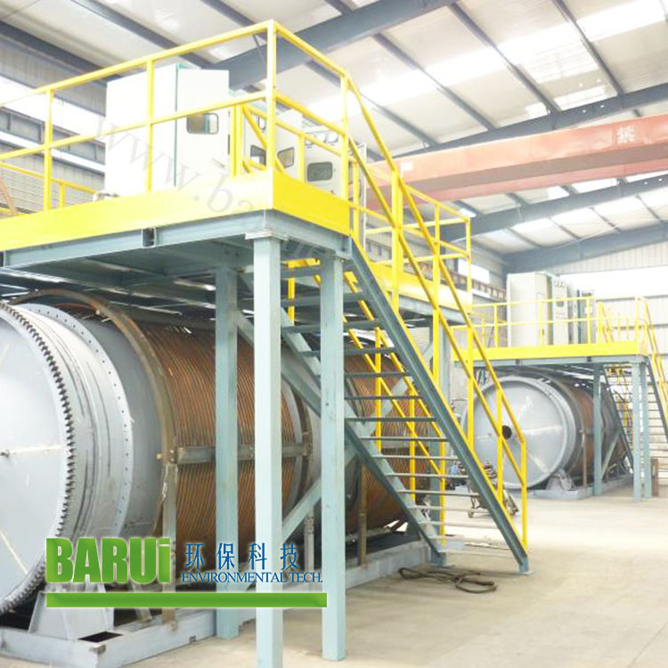 Henan Barui Environmental electric heating type and latest design tyre pyrolysis plant cost