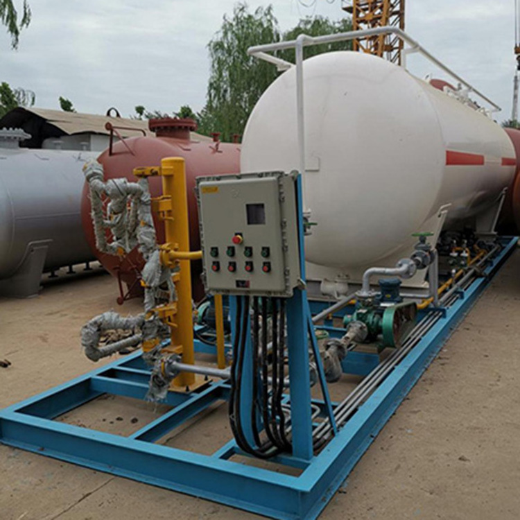 LPG gas filling equipment with cooling gas storage tank