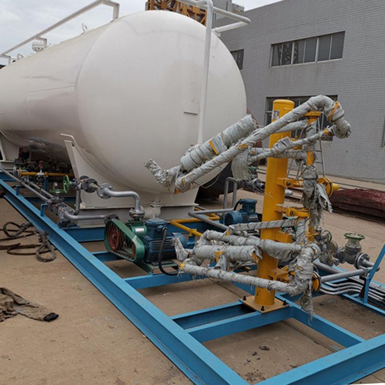 LPG gas filling equipment with cooling gas storage tank