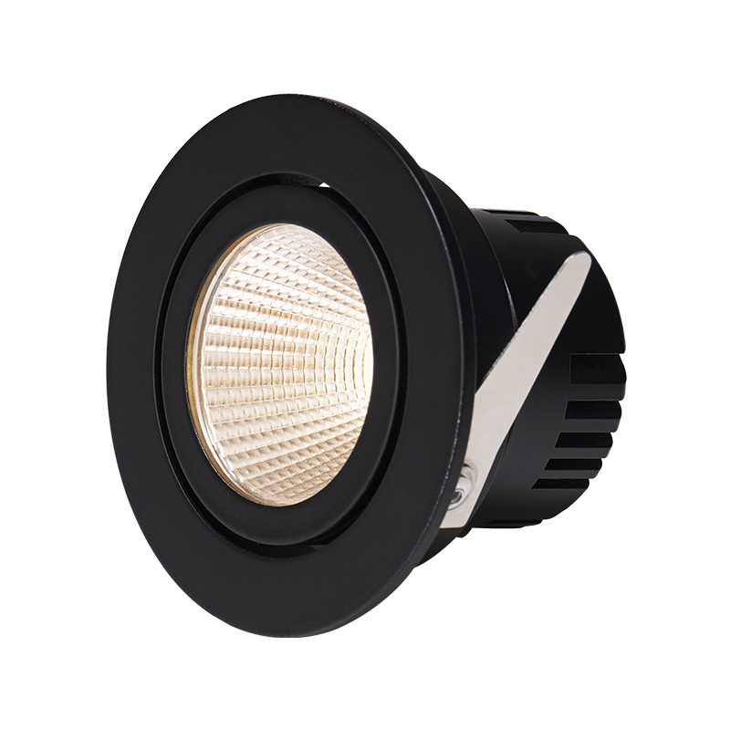 High Lumen Recessed Cob Adjustable Ceiling Down Lamp Aluminum Plastic Indoor anti-glare 5watt Led Spotlights