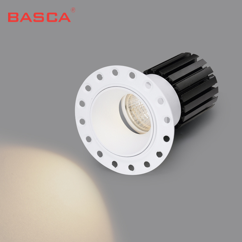 Trimless recessed down light 9W Swinging LED Light Anti-Glare Cover Modern European Design Downlight for home office