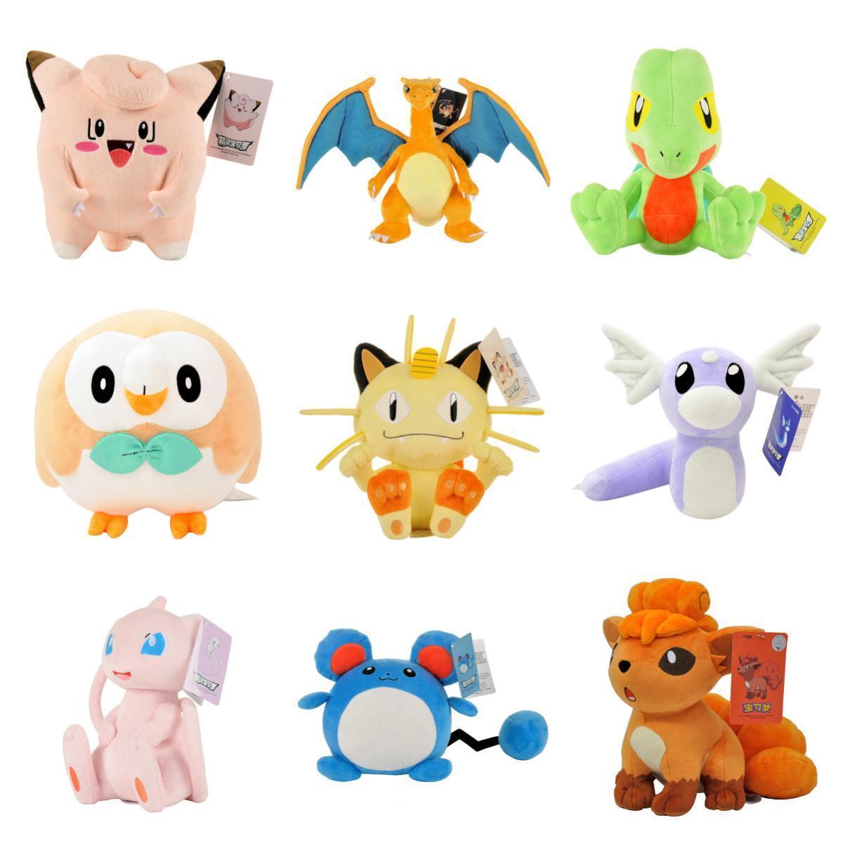 High Quality Famous Popular Anime Cartoon Character Pokemoned Pikachu Plush Toys Wholesale