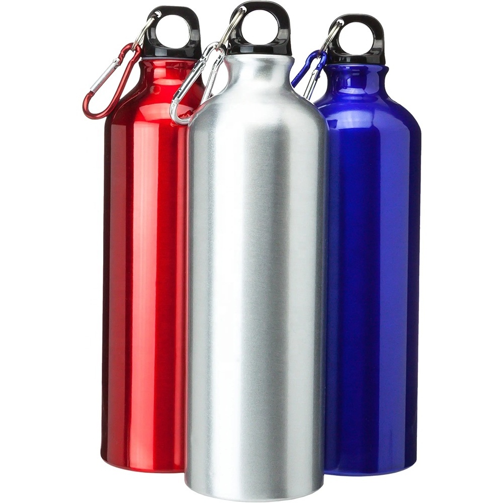 10/13/15/20/25/32OZ 1 Litre Custom Food Grade Single Wall Aluminum Metal Mountain Bike Beverage Water Bottle with Buckle