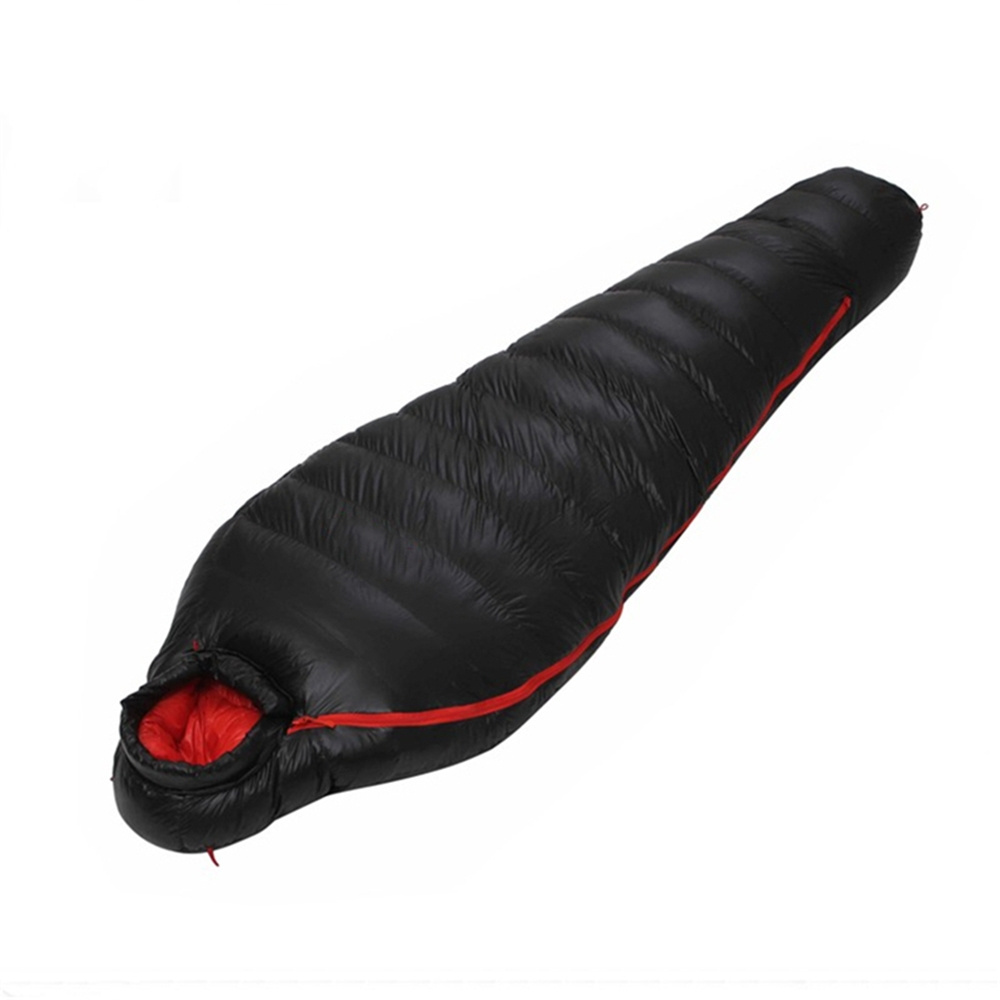 ROUTMAN Portable Outdoor Essentials Sleeping Bag Winter Nylon Fabric Waterproof Duck Down Mummy Shape Sleeping Bag