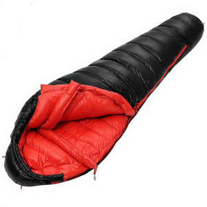 ROUTMAN Portable Outdoor Essentials Sleeping Bag Winter Nylon Fabric Waterproof Duck Down Mummy Shape Sleeping Bag