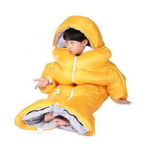 OEM Logo and Size Kids Sleeping Bag Waterproof Polyester Outdoor Camping Gear Portable Thermal Animal Sleeping Bag For Kids