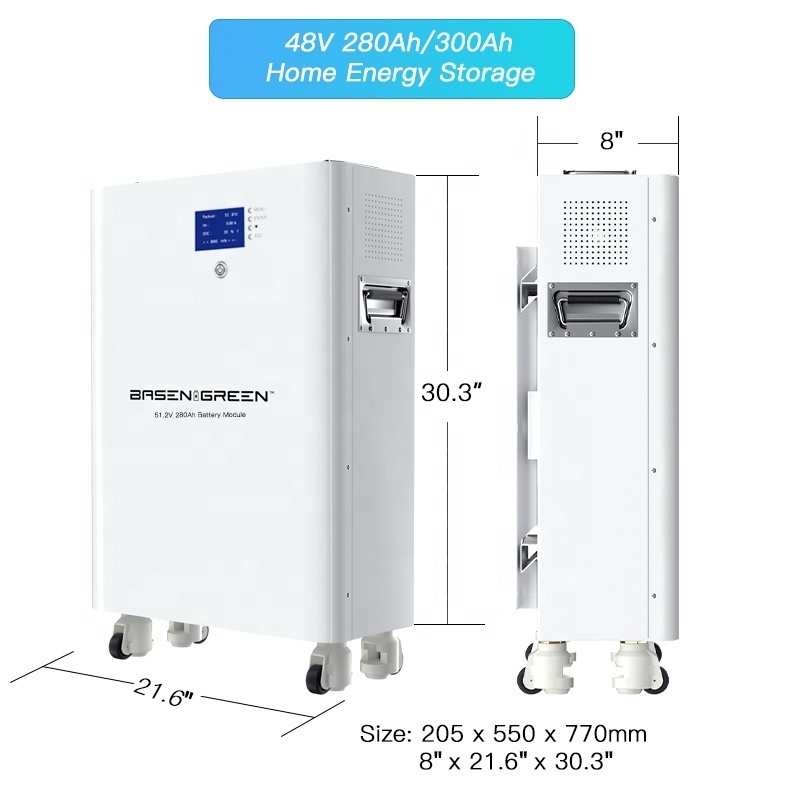 51.2V 280ah Home Solar Energy Storage Iron Phosphate Batterie 48V 10kwh 14kwh Lithium Ion 200ah Lifepo4 Battery Pack