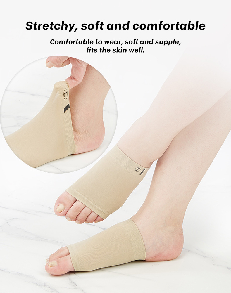 OLLAS men women foot care nylon SEBS correct flat foot arch support orthopedic sock