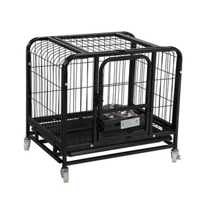 Wholesale Cheap Heavy Duty, Modern Outdoor Portable Black Metal Steel Small Large Pet Kennel Dog Cage Crate for Sale XL XXL XXL/