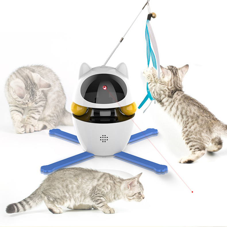 Custom Indoor Electric Smart Automatic Teaser Rotating Interactive Cat Pet Laser Toy