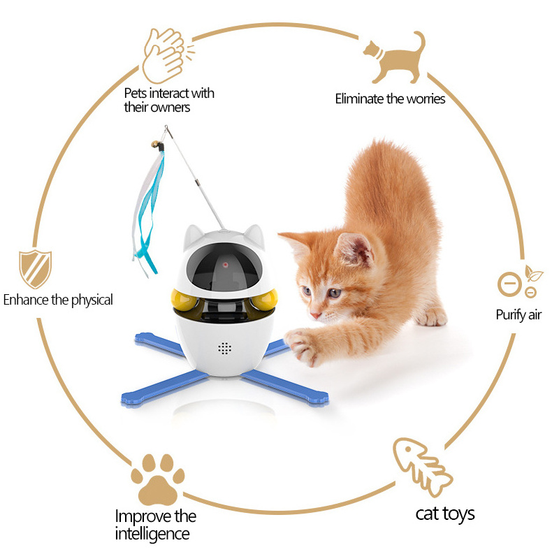 Custom Indoor Electric Smart Automatic Teaser Rotating Interactive Cat Pet Laser Toy