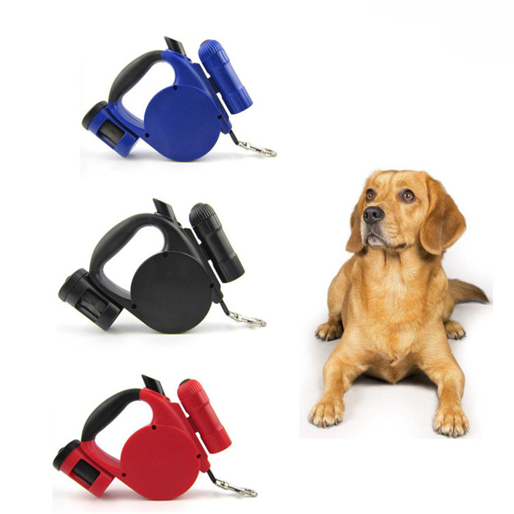 Heavy Duty Extra Long 16ft 26ft Flashlight Automatic Retractable Dog Leash for Small Medium Large Pets Dogs with LED Light