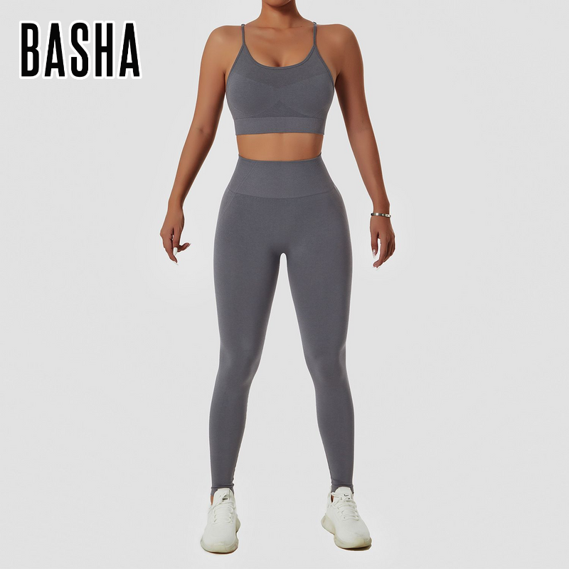 BASHAsports Yoga Set Women Seamless 2 Two Piece Set Sports Bra Leggings Active Wear Female Fitness Gym Set Clothes for Women