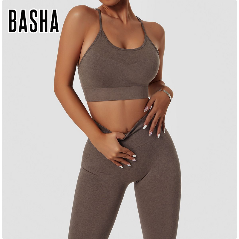 BASHAsports Yoga Set Women Seamless 2 Two Piece Set Sports Bra Leggings Active Wear Female Fitness Gym Set Clothes for Women