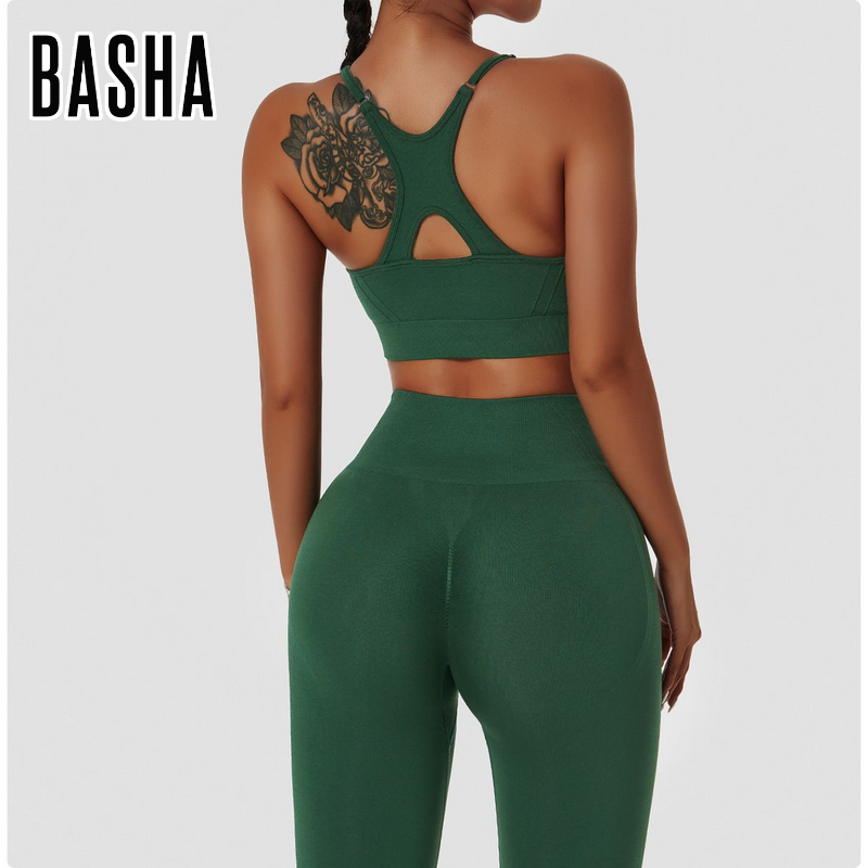 BASHAsports Yoga Set Women Seamless 2 Two Piece Set Sports Bra Leggings Active Wear Female Fitness Gym Set Clothes for Women