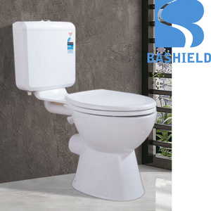 Cheap Washdown Australian  Market WC Bathroom Sanitary Ware Two Piece Toilet with PVC tanks