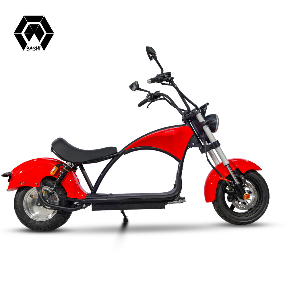 red color 60v lithium battery long range 2023 electric chopper motorcycle