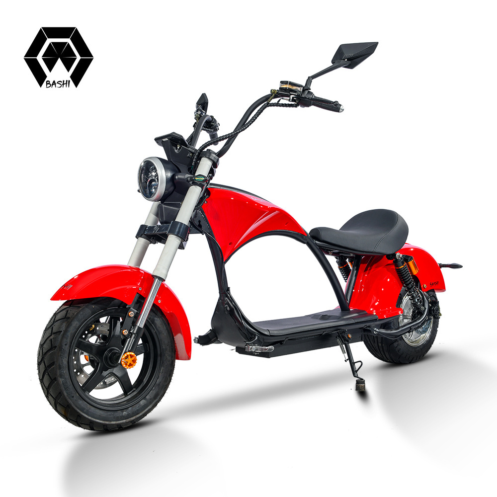 red color 60v lithium battery long range 2023 electric chopper motorcycle