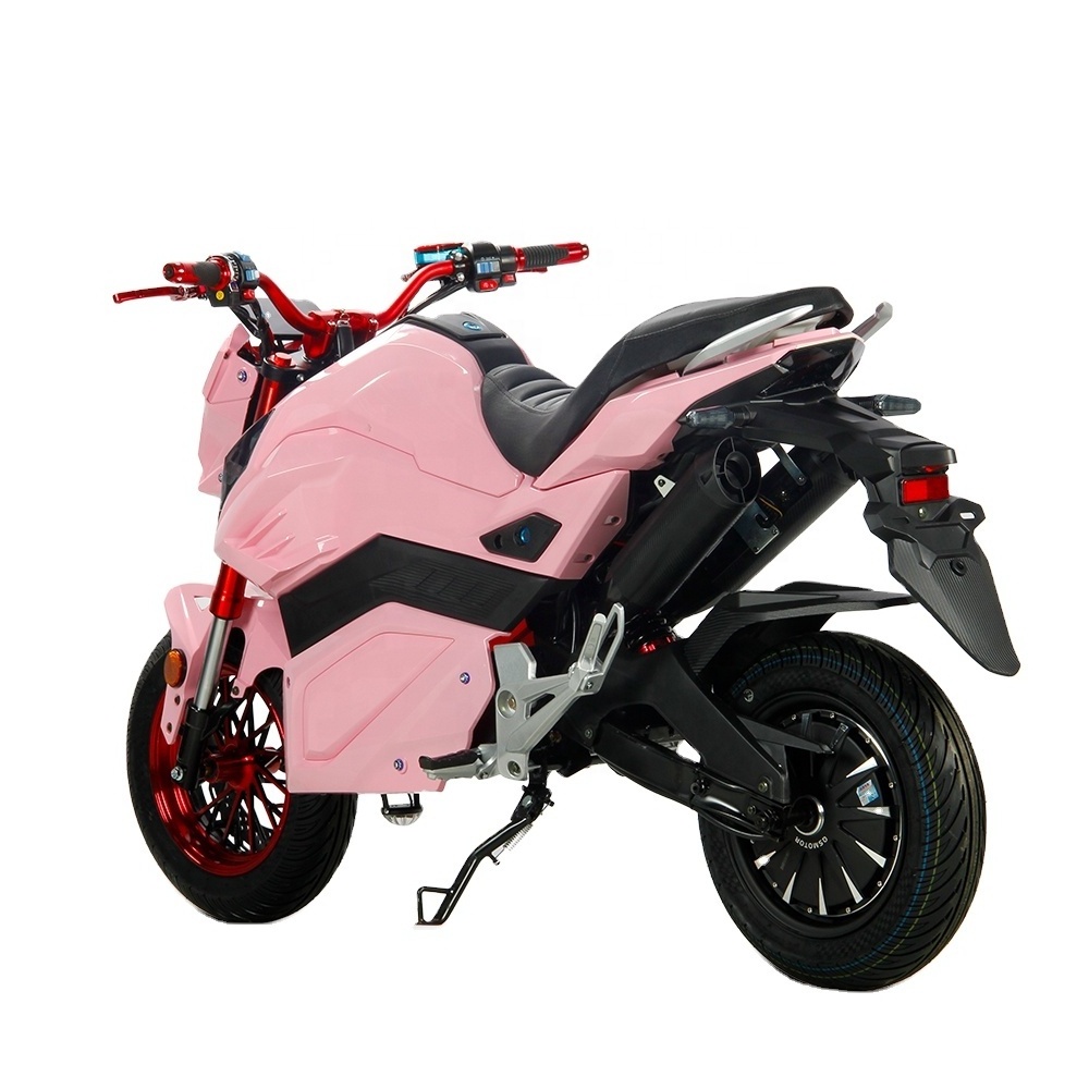 pink color strong power 17 foot large tires chopper electric motorcycle