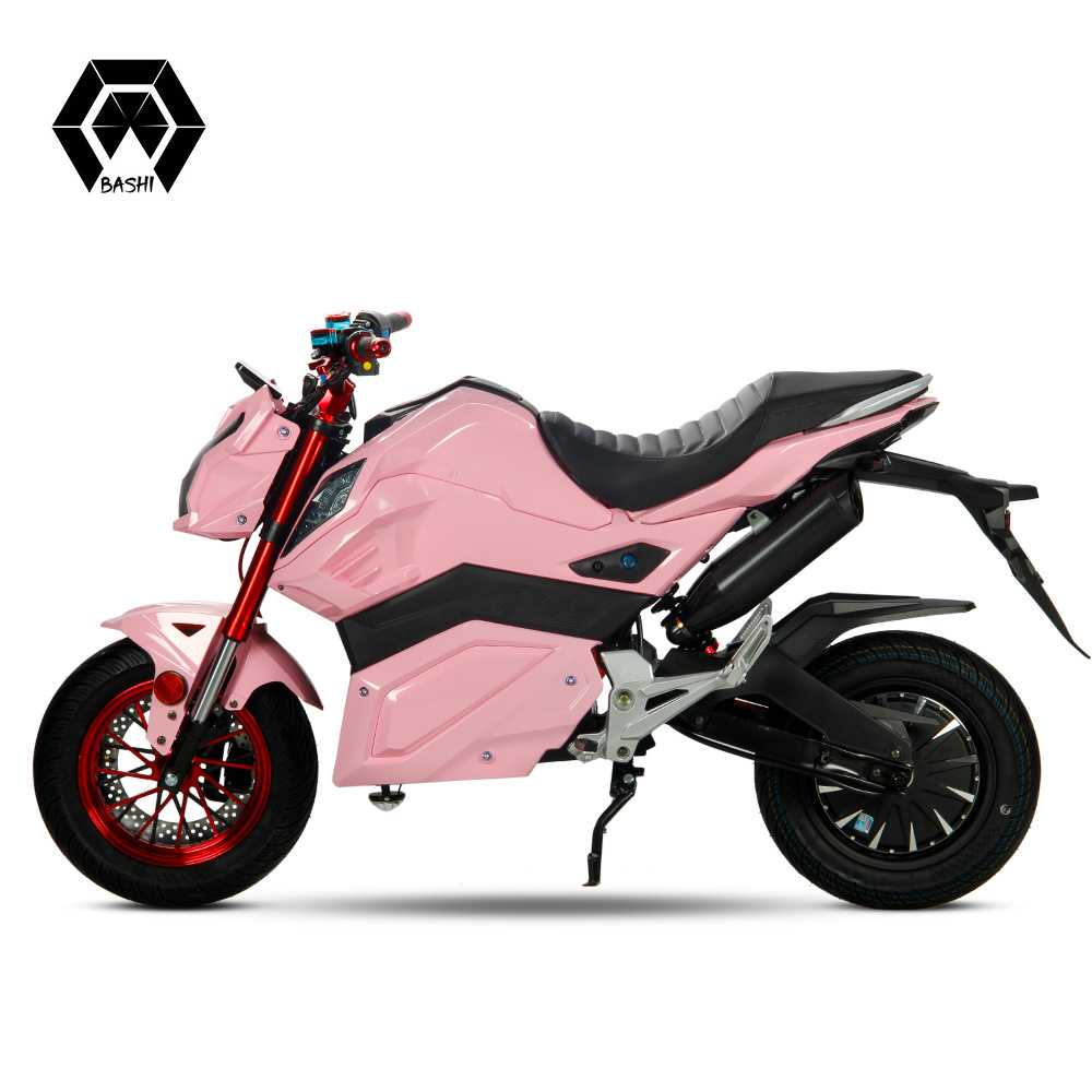 pink color strong power 17 foot large tires chopper electric motorcycle