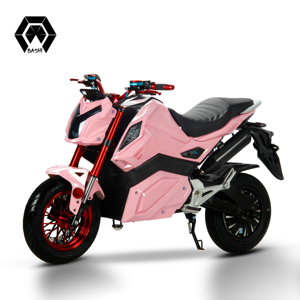 pink color strong power 17 foot large tires chopper electric motorcycle