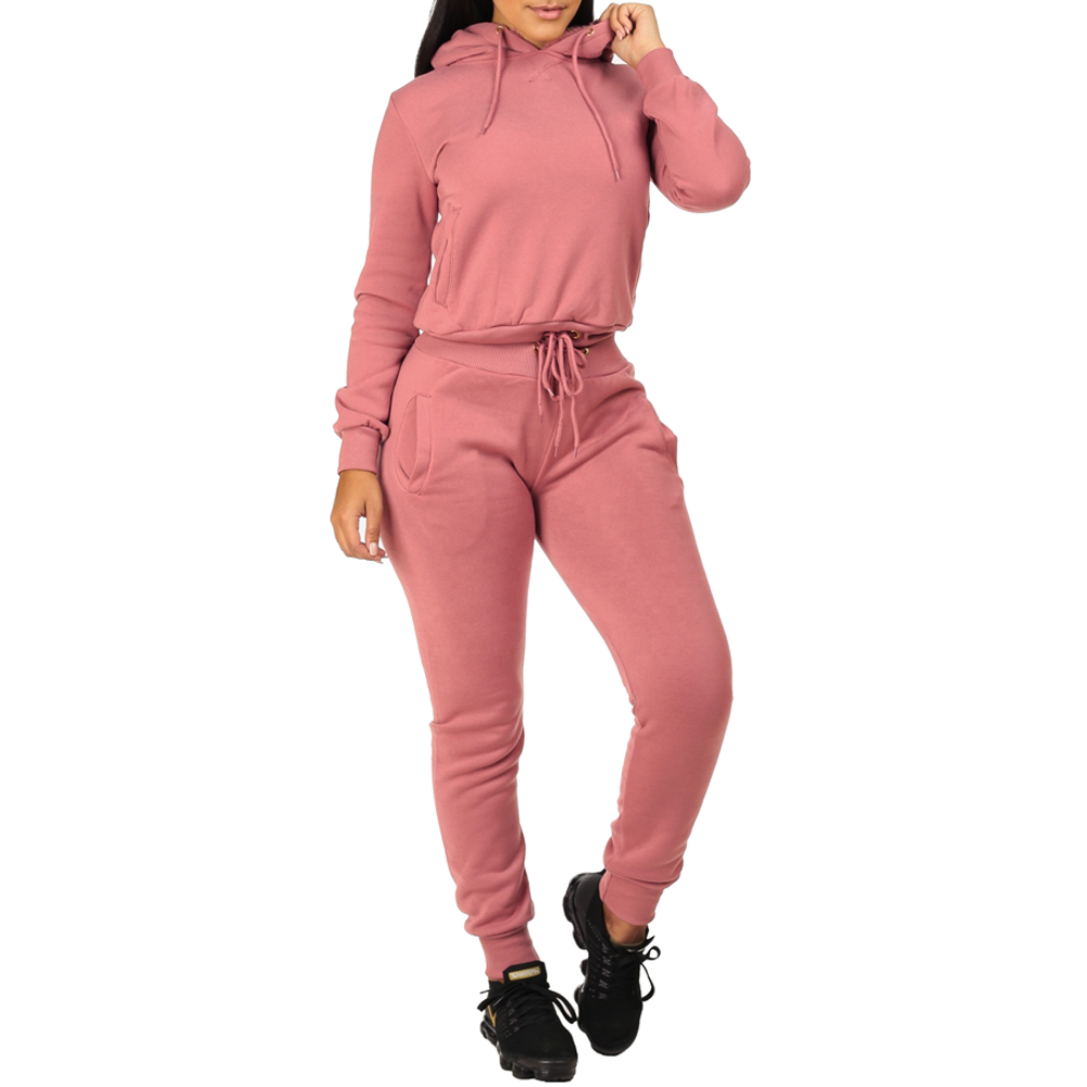 High Quality Women jogging Sports Tracksuits Sets Custom Logo Jogging Suit Workout Plain Tracksuits For Women