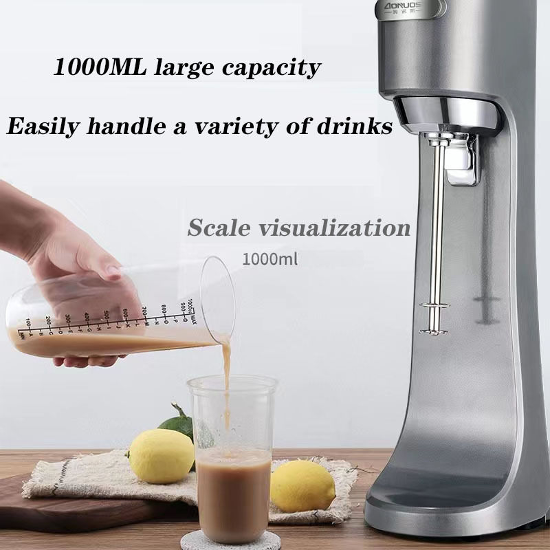 Milkshake machine Commercial milk tea shop large capacity 1000ML automatic milkshake blender roast milk electric mixing machine