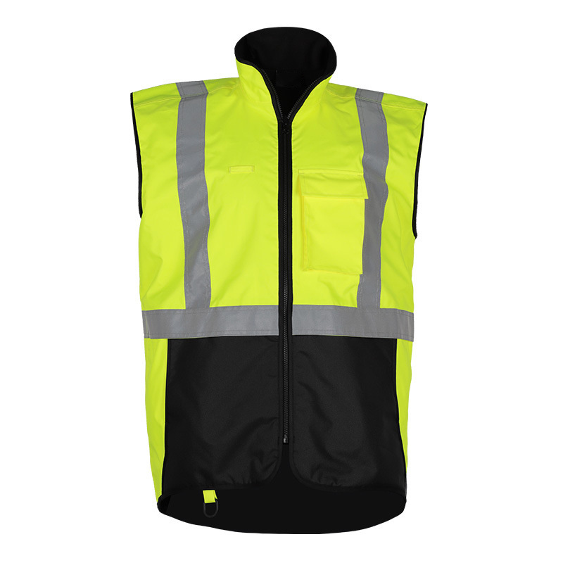 Winter High Vis Safety Work Wear Construction Sleeveless Work Jacket Volunteer Visibility Veste Safety Workwear Vest