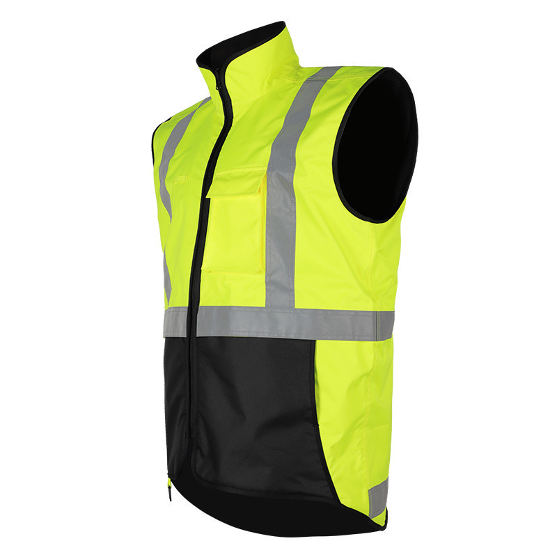 Winter High Vis Safety Work Wear Construction Sleeveless Work Jacket Volunteer Visibility Veste Safety Workwear Vest