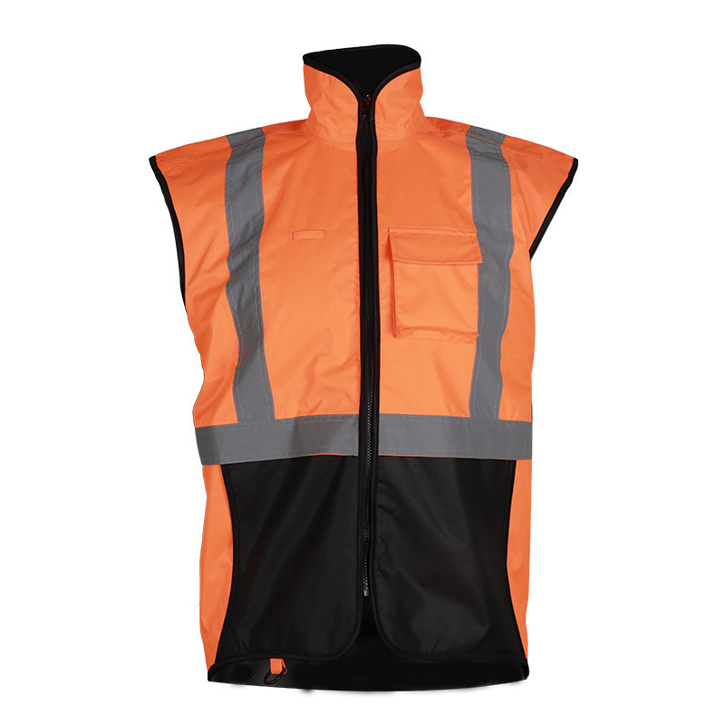 Winter High Vis Safety Work Wear Construction Sleeveless Work Jacket Volunteer Visibility Veste Safety Workwear Vest